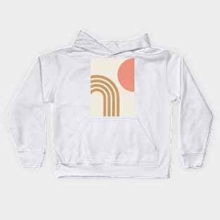 Mid century modern pink - Sun & Rainbow Kids Hoodie